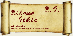 Milana Ilkić vizit kartica